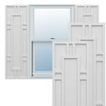 thumbnail image 1 of Ekena Millwork 15"W x 59"H True Fit PVC Hastings Fixed Mount Shutters, White (Per Pair - Hardware Not Included), 1 of 9