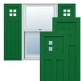 thumbnail image 1 of Ekena Millwork 15"W x 64"H True Fit PVC San Antonio Mission Style Fixed Mount Shutters, Viridian Green (Per Pair - Hardware Not Included), 1 of 9