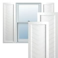 thumbnail image 1 of Ekena Millwork 15"W x 65"H True Fit PVC Single Panel Chevron Modern Style Fixed Mount Shutters, White (Per Pair - Hardware Not Included), 1 of 9