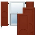 thumbnail image 1 of Ekena Millwork 15"W x 69"H EnduraCore Composite Center Circle Arts & Crafts Shutters, Pepper Red (Per Pair - Hardware Not Included), 1 of 5