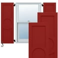 thumbnail image 1 of Ekena Millwork 15"W x 71"H EnduraCore Composite Center Circle Arts & Crafts Shutters, Fire Red (Per Pair - Hardware Not Included), 1 of 5