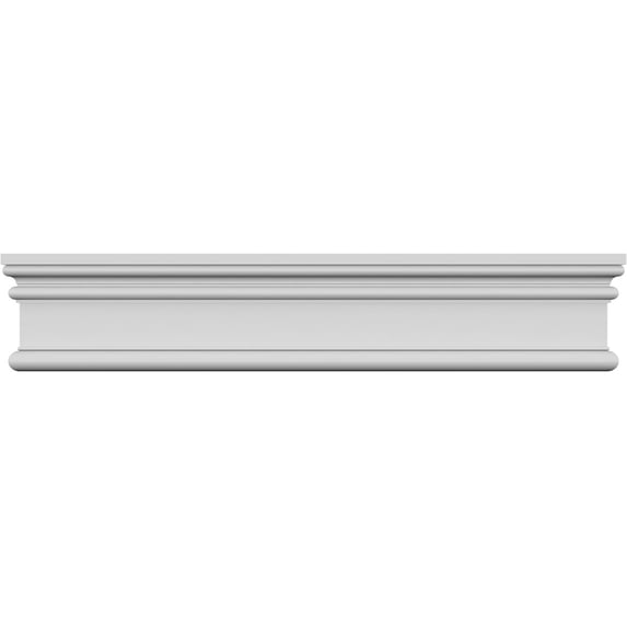 Ekena Millwork 151" Bottom Width x 152 1/8" Top Width x 3 1/2"H x 7/8"P Bedford Crosshead