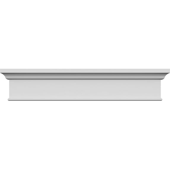 Ekena Millwork 155" Bottom Width x 158 1/8" Top Width x 6 1/8"H x 1/2"P Craftsman Crosshead