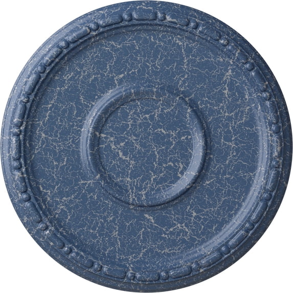 Ekena Millwork 16 1/2"OD x 1 1/2"P Medea Ceiling Medallion (Fits Canopies up to 5 1/2"), Hand-Painted Americana Crackle