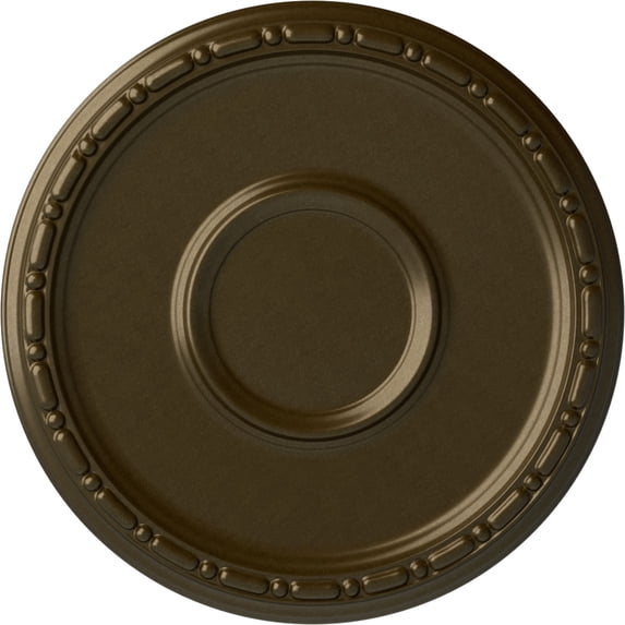 Ekena Millwork 16 1/2"OD x 1 1/2"P Medea Ceiling Medallion (Fits Canopies up to 5 1/2"), Hand-Painted Brass