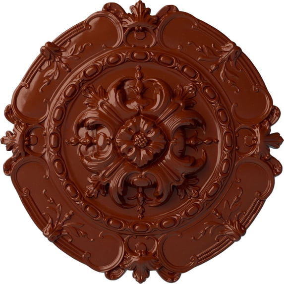 Ekena Millwork 16 1/2"OD x 2 3/8"P Southampton Ceiling Medallion, Hand-Painted Firebrick