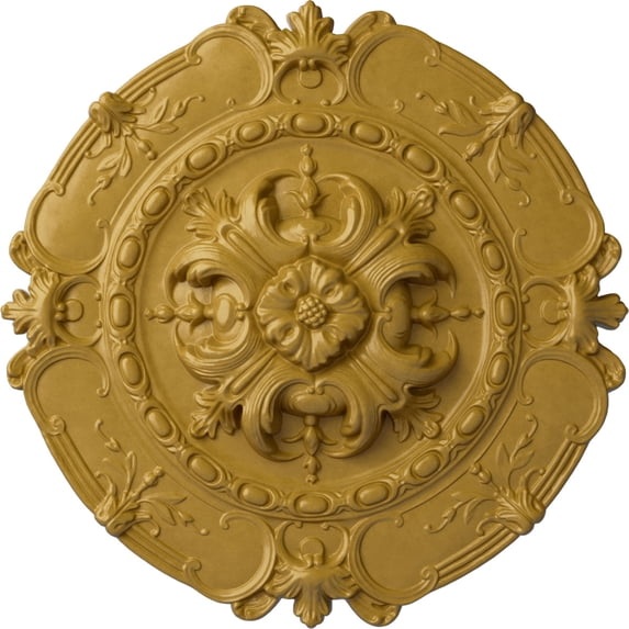 Ekena Millwork 16 1/2"OD x 2 3/8"P Southampton Ceiling Medallion, Hand-Painted Iridescent Gold