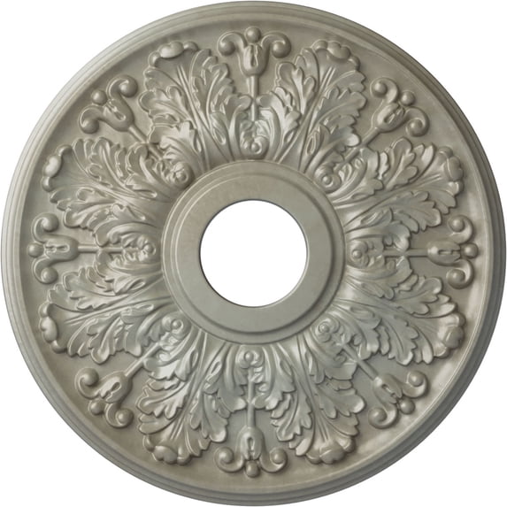 Ekena Millwork 16 1/2"OD x 3 5/8"ID x 1 1/8"P Apollo Ceiling Medallion (Fits Canopies up to 5 5/8"), Hand-Painted Flash Gold