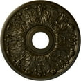 thumbnail image 1 of Ekena Millwork 16 1/2"OD x 3 5/8"ID x 1 1/8"P Apollo Ceiling Medallion (Fits Canopies up to 5 5/8"), Hand-Painted Green Gold, 1 of 6