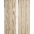 thumbnail image 1 of Ekena Millwork 16 1/2"W x 28"H Rustic Three Board Joined Board-n-Batten Riverwood Faux Wood Shutters w/No Batten (Per Pair), Primed Tan, 1 of 11