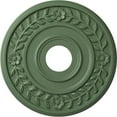 thumbnail image 1 of Ekena Millwork 16 1/4"OD x 3 5/8"ID x 1"P Wreath Ceiling Medallion (Fits Canopies up to 5 1/2"), Hand-Painted Athenian Green, 1 of 6