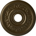 thumbnail image 1 of Ekena Millwork 16 1/8"OD x 3 1/2"ID x 7/8"P Genevieve Ceiling Medallion (Fits Canopies up to 3 1/2"), Hand-Painted Brass, 1 of 6