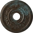 thumbnail image 1 of Ekena Millwork 16 1/8"OD x 3 1/2"ID x 7/8"P Genevieve Ceiling Medallion (Fits Canopies up to 3 1/2"), Hand-Painted Bronze Blue Patina, 1 of 6