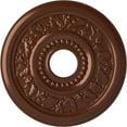 thumbnail image 1 of Ekena Millwork 16 1/8"OD x 3 1/2"ID x 7/8"P Genevieve Ceiling Medallion (Fits Canopies up to 3 1/2"), Hand-Painted Copper Penny, 1 of 6