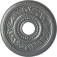 thumbnail image 1 of Ekena Millwork 16 1/8"OD x 3 1/2"ID x 7/8"P Genevieve Ceiling Medallion (Fits Canopies up to 3 1/2"), Hand-Painted Platinum, 1 of 6