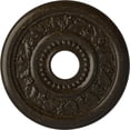 thumbnail image 1 of Ekena Millwork 16 1/8"OD x 3 1/2"ID x 7/8"P Genevieve Ceiling Medallion (Fits Canopies up to 3 1/2"), Hand-Painted Stone Hearth Crackle, 1 of 6