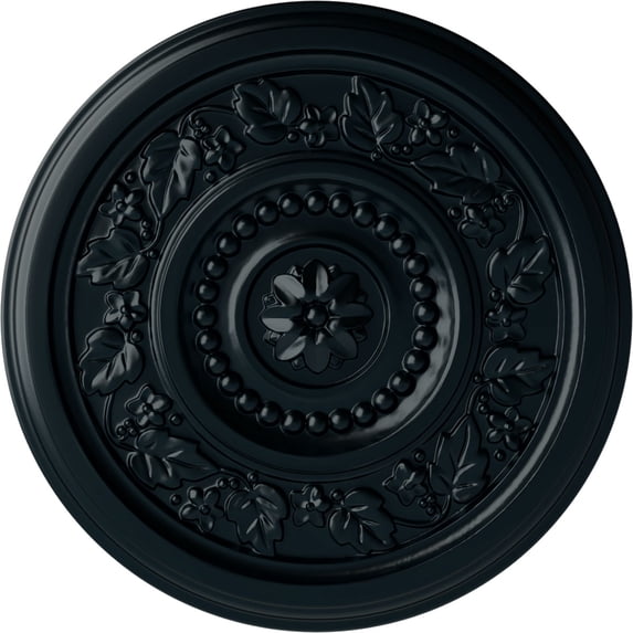 Ekena Millwork 16 1/8"OD x 5/8"P Marseille Ceiling Medallion (Fits Canopies up to 4 1/4"), Hand-Painted Night Shade
