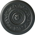 thumbnail image 1 of Ekena Millwork 16 1/8"OD x 5/8"P Marseille Ceiling Medallion (Fits Canopies up to 4 1/4"), Hand-Painted Pewter, 1 of 6