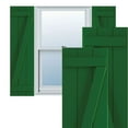 thumbnail image 1 of Ekena Millwork 16 1/8"W x 39"H True Fit PVC Three Board Joined Board-n-Batten Shutters w/Z-Bar, Viridian Green (Per Pair - Hardware Not Included), 1 of 8