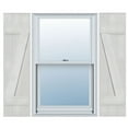 thumbnail image 1 of Ekena Millwork 16 1/8"W x 47"H Timberthane Faux Rustic Three Board Joined Board-n-Batten Faux Wood Shutters w/Z-Board, Rough Cedar (Per Pair), 1 of 9