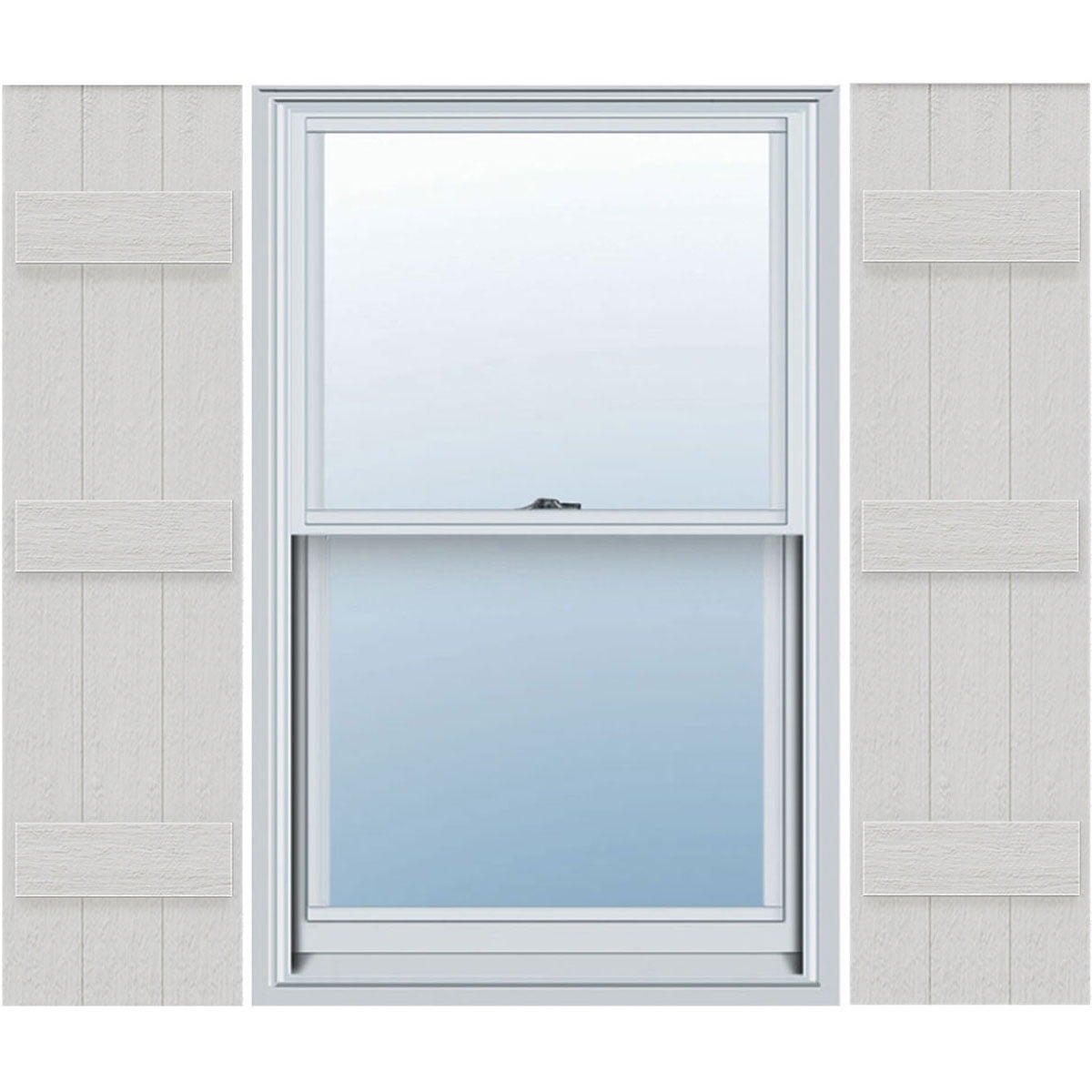 Ekena Millwork Timberthane Faux Window Shutter, Rough Cedar