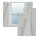 thumbnail image 1 of Ekena Millwork 16 1/8"W x 75"H True Fit PVC Three Board Joined Board-n-Batten Shutters w/Z-Bar, Hailstorm Gray (Per Pair - Hardware Not Included), 1 of 8
