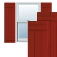 thumbnail image 1 of Ekena Millwork 16 1/8"W x 76"H True Fit PVC Three Board Joined Board-n-Batten Shutters, Fire Red (Per Pair - Hardware Not Included), 1 of 9