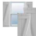 thumbnail image 1 of Ekena Millwork 16 1/8"W x 77"H True Fit PVC Three Board Joined Board-n-Batten Shutters w/Z-Bar, Primed (Per Pair - Hardware Not Included), 1 of 8