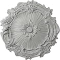 thumbnail image 1 of Ekena Millwork 16 3/4"OD x 1 3/8"P Plymouth Ceiling Medallion (Fits Canopies up to 1 5/8"), Hand-Painted Frost, 1 of 6