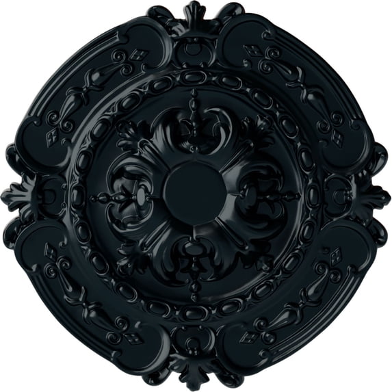 Ekena Millwork 16 3/8"OD x 1 3/4"P Southampton Ceiling Medallion (Fits Canopies up to 2 3/4"), Hand-Painted Night Shade