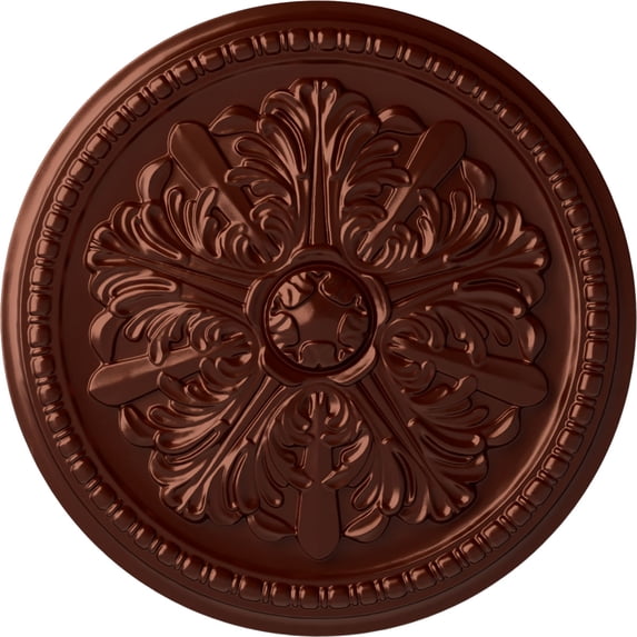 Ekena Millwork 16 7/8"OD x 1 1/2"P Swindon Ceiling Medallion (Fits Canopies up to 2 7/8"), Hand-Painted Antique Copper