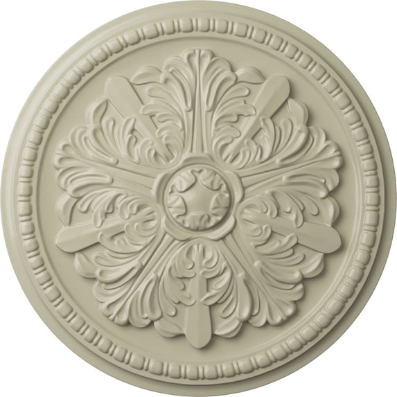 Ekena Millwork 16 7/8"OD x 1 1/2"P Swindon Ceiling Medallion (Fits Canopies up to 2 7/8"), Hand-Painted Clear Yellow
