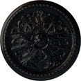 thumbnail image 1 of Ekena Millwork 16 7/8"OD x 1 1/2"P Swindon Ceiling Medallion (Fits Canopies up to 2 7/8"), Hand-Painted Jet Black, 1 of 6