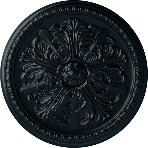 Ekena Millwork 16 7/8"OD x 1 1/2"P Swindon Ceiling Medallion (Fits Canopies up to 2 7/8"), Hand-Painted Night Shade