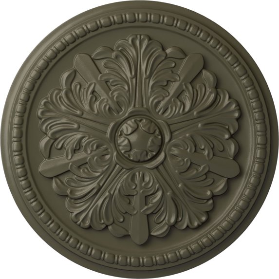 Ekena Millwork 16 7/8"OD x 1 1/2"P Swindon Ceiling Medallion (Fits Canopies up to 2 7/8"), Hand-Painted Witch Hazel