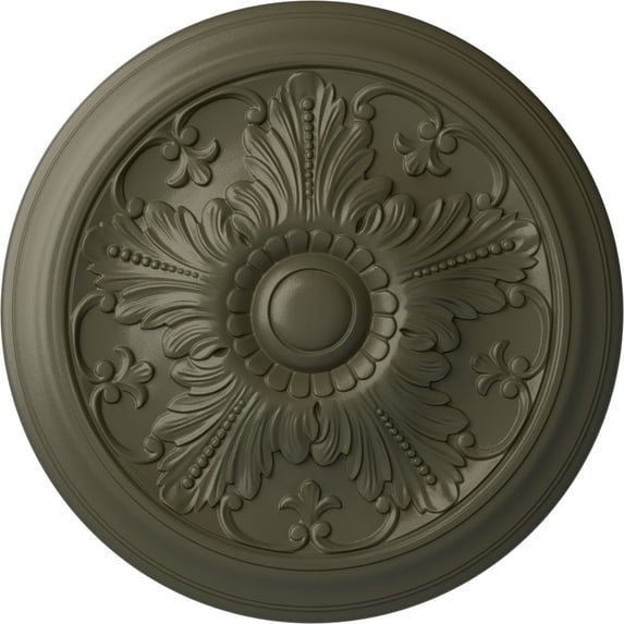 Ekena Millwork 16 7/8"OD x 5/8"P Vienna Ceiling Medallion (Fits Canopies up to 3 1/4"), Hand-Painted Witch Hazel
