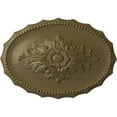 thumbnail image 1 of Ekena Millwork 16 7/8"W x 11 3/4"H x 1 1/2"P Oxford Ceiling Medallion, Hand-Painted Mississippi Mud, 1 of 5