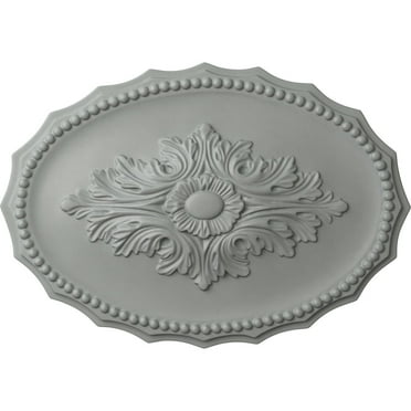 Ekena Millwork 16 7/8"W x 11 3/4"H x 1 1/2"P Oxford Ceiling Medallion