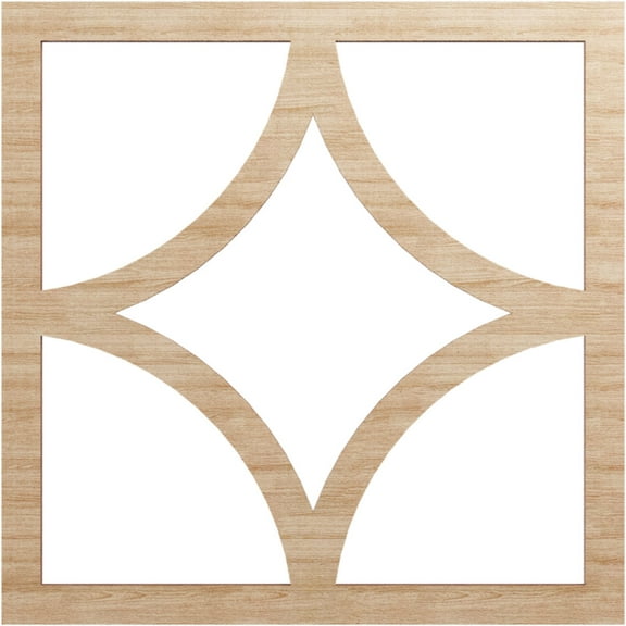 Ekena Millwork 16"OD x 10 1/4"ID x 1/4"T Statesman Wood Fretwork Pierced Ceiling Medallion, Alder