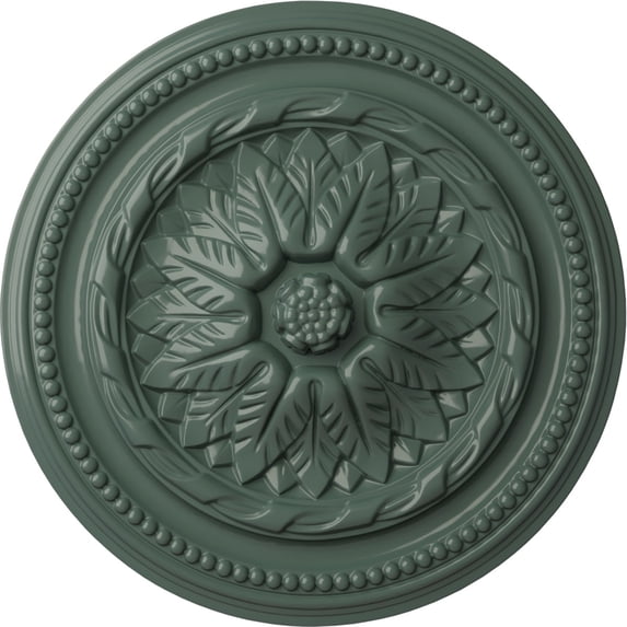 Ekena Millwork 16"OD x 2 1/4"P Wigan Ceiling Medallion, Hand-Painted Cloud Burst
