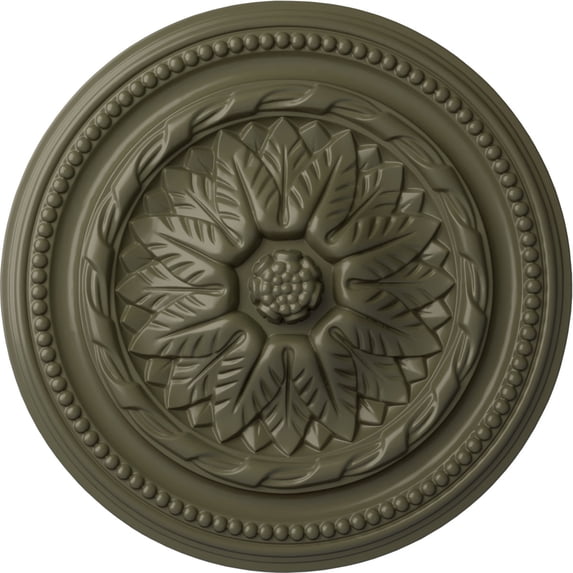 Ekena Millwork 16"OD x 2 1/4"P Wigan Ceiling Medallion, Hand-Painted Painted Turtle