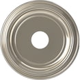 thumbnail image 1 of Ekena Millwork 16"OD x 3 1/2"ID x 1 3/8"P Traditional Thermoformed PVC Ceiling Medallion (Fits Canopies up to 9 1/2"), Bright Coat Chrome, 1 of 10
