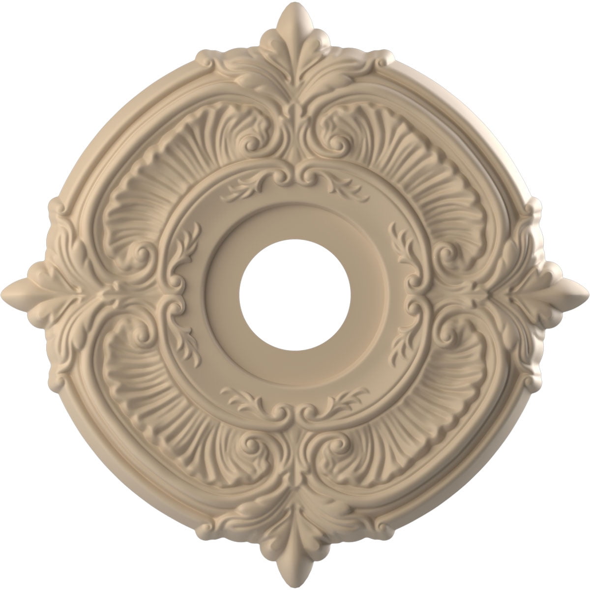 Attica 16" Smokey Beige Thermoformed PVC Ceiling Medallion