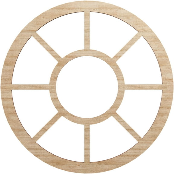 Ekena Millwork 16"OD x 5 3/4"ID x 1/4"T Grace Wood Fretwork Pierced Ceiling Medallion, Alder