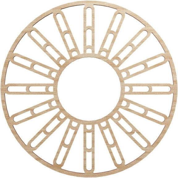 Ekena Millwork 16"OD x 5 3/4"ID x 1/4"T Hale Wood Fretwork Pierced Ceiling Medallion, Alder