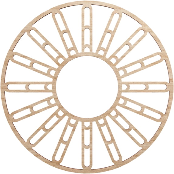 Ekena Millwork 16"OD x 5 3/4"ID x 1/4"T Hale Wood Fretwork Pierced Ceiling Medallion, Alder