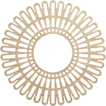 Ekena Millwork 16"OD x 6"ID x 1/4"T Cornelius Wood Fretwork Pierced Ceiling Medallion, Alder