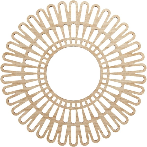 Ekena Millwork 16"OD x 6"ID x 1/4"T Cornelius Wood Fretwork Pierced Ceiling Medallion, Alder