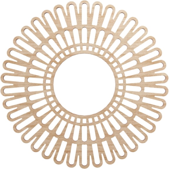 Ekena Millwork 16"OD x 6"ID x 1/4"T Cornelius Wood Fretwork Pierced Ceiling Medallion, Alder