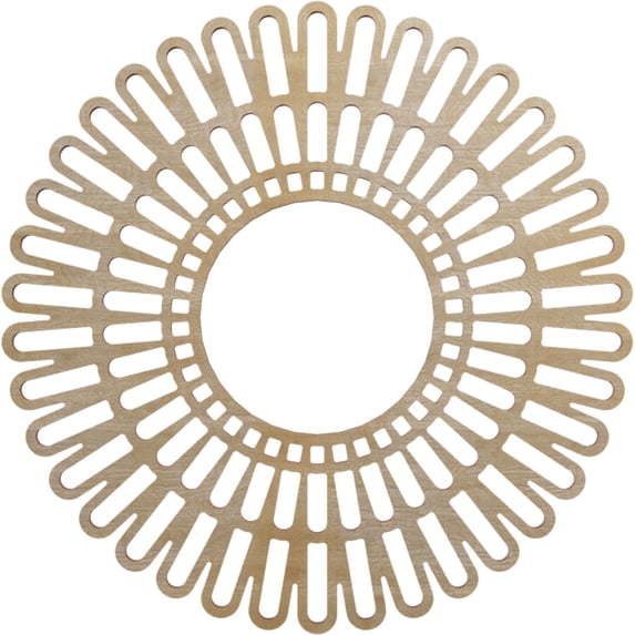 Ekena Millwork 16"OD x 6"ID x 3/8"T Cornelius Wood Fretwork Pierced Ceiling Medallion, Hickory